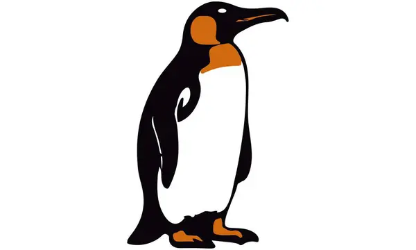 Sevimli Penguen Vektörü Frosty kutup pengueni silueti, taslak, logo, tasarım, profil, sanat, penguen ailesi