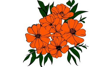 Çiçekler - Çiçek buket baskısı, siluet, tasarım, logo, sanat, cırcır böceği için