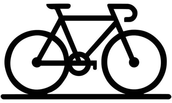 Dağ bisikleti silueti, minimalist yol bisikleti silueti - Basit bisiklet çizimi, klasik yol bisikleti tasarımı, logo, tasarım, clipart, sanat eseri - Spor Bisikleti silüeti