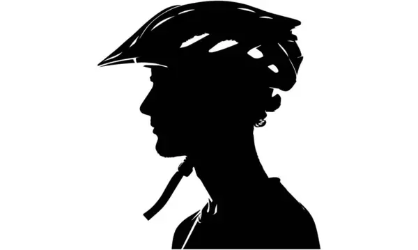 Bisikletçinin silueti, bisikletçinin logosu - Sürücü, motorcu logosu