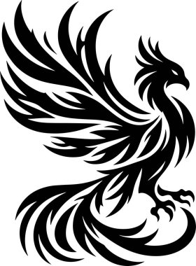 Phoenix kuş silueti, Kabile Anka kuşu dövmesi, tasarım, sanat