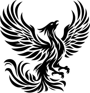 Phoenix kuş silueti, Kabile Anka kuşu dövmesi, tasarım, sanat