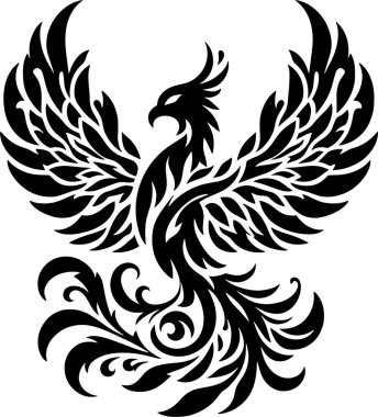 Phoenix kuş silueti, Kabile Anka kuşu dövmesi, tasarım, sanat