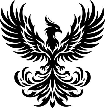 Phoenix kuş silueti, Kabile Anka kuşu dövmesi, tasarım, sanat