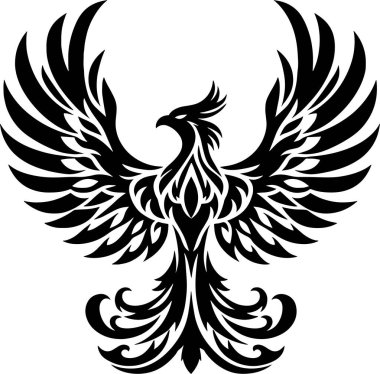 Phoenix kuş silueti, Kabile Anka kuşu dövmesi, tasarım, sanat