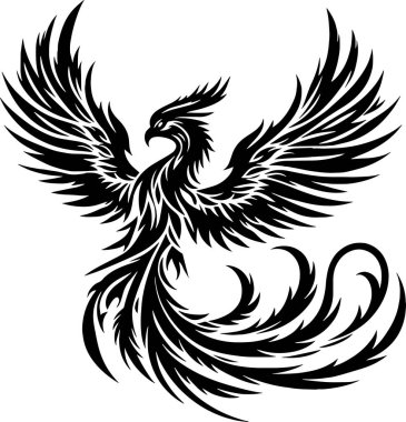 Phoenix kuş silueti, Kabile Anka kuşu dövmesi, tasarım, sanat