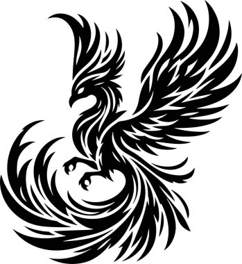 Phoenix kuş silueti, Kabile Anka kuşu dövmesi, tasarım, sanat