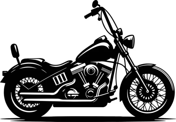 Chopper Motosiklet silueti, Motosiklet silüeti tasarımı, sanat, illüstrasyon - bir motosikletin vektör çizimi