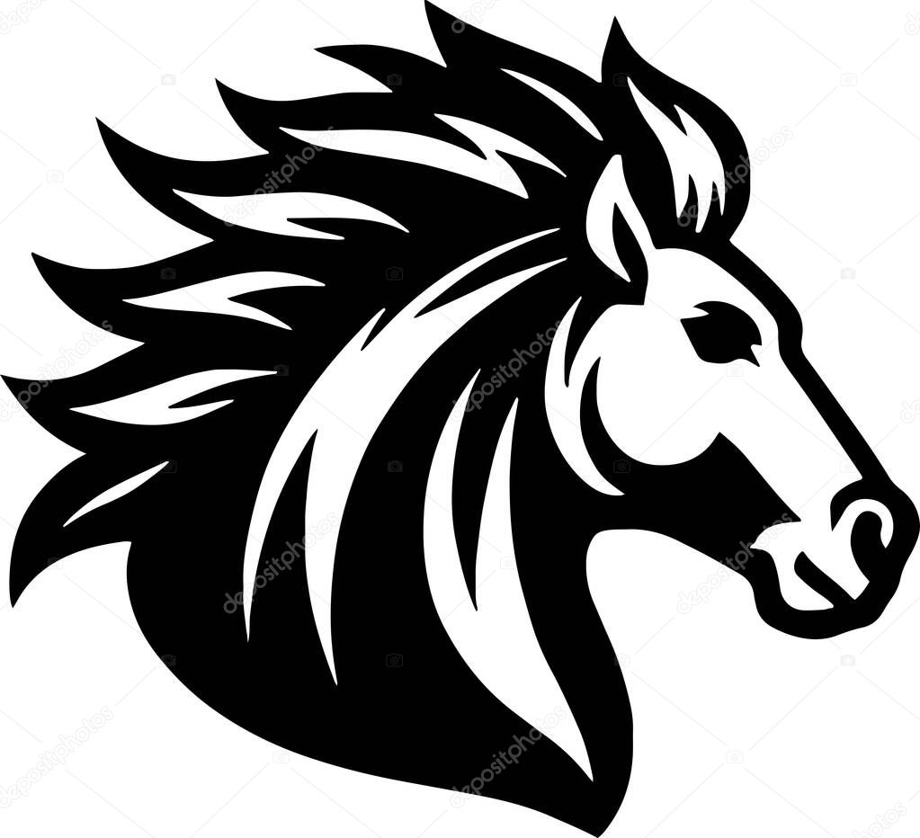 Mustang Horse middle high school sports team mascot isolated on transparent background