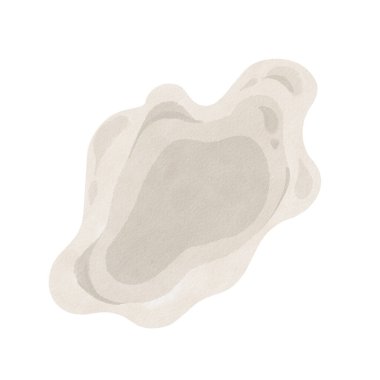 Suluboya lekesi. Bej rengi taş. Sıvı birikintisi. Farklı tarih öncesi dönemlere ait zaman katmanları olan fosil. Suluboya çizimi. Arka plan, el çizimi. Yüksek kaliteli illüstrasyon