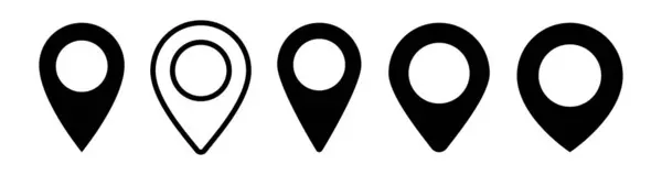 Konum, Harita İğneleri, Yer İşaretleyicileri, Harita İşaretleyicileri, GPS Konumları ve Konum Simgeleri için Düz Biçim Vektör Simgeleri Koleksiyonu.