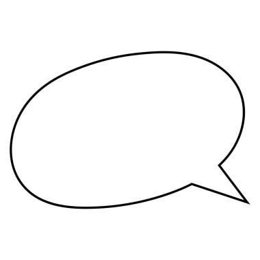 Komik boş konuşma Bubble 'ı düşündü. Konuşma satırı simgesi. Fikir sembolü. Konuşma balonu. Web uygulaması için el çizimi karikatür vektör resim çizimi.