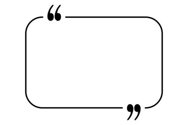 Alıntı Kutusu Çerçevesi. Konuşma balonları, tırnak işaretleri. Alıntı sembolleri için boş mesaj kutusu. Paragraf simgesi işareti. Mesaj bilgileri. Yaratıcı vektör pankartı