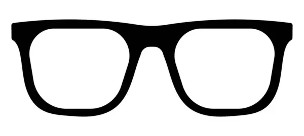Hippi inek tarzı siyah gözlük. Gözlük işareti. Siluet beyaz arka planda izole edildi. Vektör illüstrasyonu.