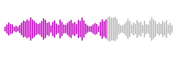 Ses Çalma Çubuğu Simgesi. Sesli mesajların, radyo seslerinin ve dalga formlarının olduğu müzik sembolleri. Oyun formundaki ses efektleri. Web, mobil uygulamalar ve ui için beyaz arkaplanda izole edilmiş düz vektör illüstrasyonu.
