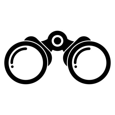 Dürbün simgesi. Büyüteç arama keşif işareti vektör teleskop dürbün gözlüğü. Arama, bulma, web sörfü, fırsat arama kavramı.