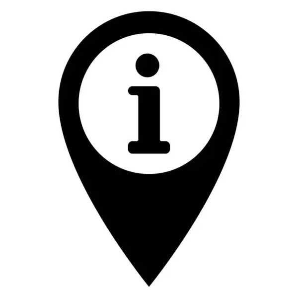 Bilgi simgesiyle harita işaretleyicisi. Harita işaretleyici, harita iğnesi, GPS konum sembolü. Vektör illüstrasyonu.