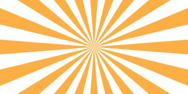 Vektör turuncu güneş ışınları ve arka plan güneş patlaması. Güneş ışınları gündoğumunun spiral güneş ışığı ve çizgili desenli yansıması