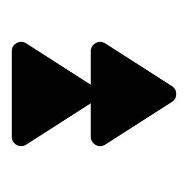 Hızlı vektör simgesi. Film, video, müzik çalar düğmesi. Multimedya sembolü. Web sitesi tasarımı için, mobil uygulama, evet.