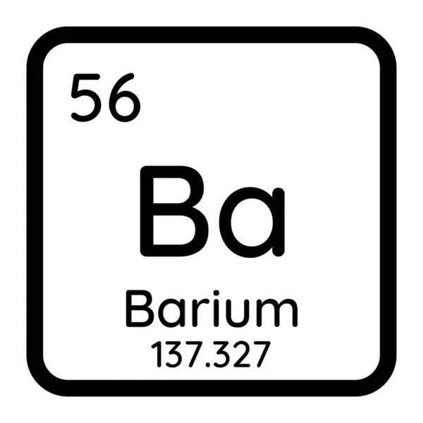 Baryum kimyasal element vektör ikonu. Eğitim ve Bilimsel İllüstrasyon Periyodik Tablo Serisinin bir parçası.