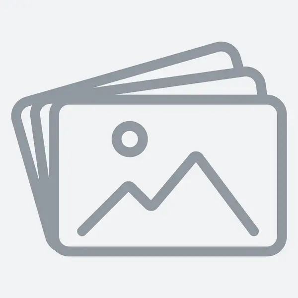 Fotoğraf küçük resim grafik unsuru yok. Galeri veya albümde bulunabilecek resim yok. Uygulama, web sitesi veya kullanıcı arayüzü tasarımı için düz resim yer tutucu sembolü. Vektör illüstrasyonu