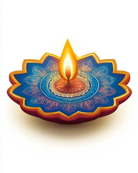  Diwali dekorasyonu beyaz arka planda izole edilmiş. Bu görüntü yapay zekayla yaratıldı.