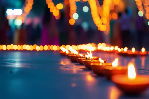 Canlı Diwali Dekorasyonlarının Kapanışı. Yapay Zeka ile oluşturuldu