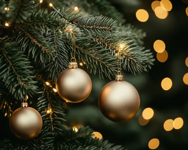 Noel ağacındaki Noel süsleri. Mutlu noeller. Yapay Zeka ile oluşturuldu