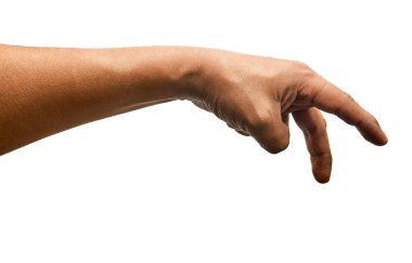 Beyaz Arkaplanda İzole Edilmiş Latin Adam 'ın Yürüyen Parmakları