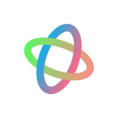 O soyut gradyan harf logosu