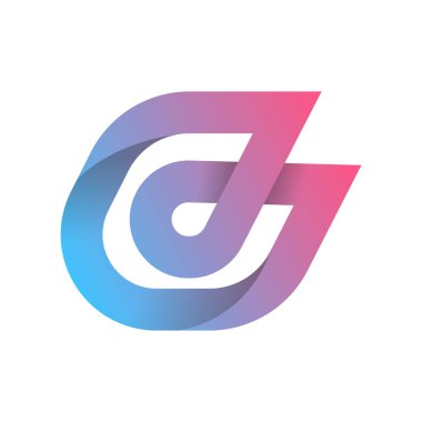 E gradyan soyut harf logosu