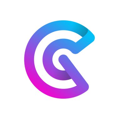 C gradyan harf logosu