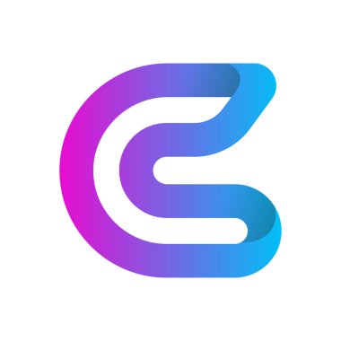 C soyut gradyan harf logosu