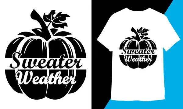 stock vector Sweater Weather T-shirt Design