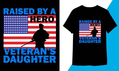 Kahraman bir gazinin kızı, gaziler günü tişört tasarımcısı tarafından büyütülmüş.