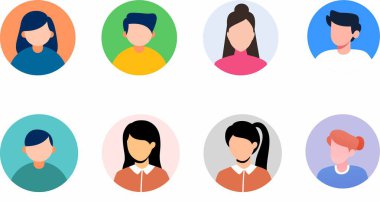 avatar profil simgesi koleksiyon vektör tasarımı