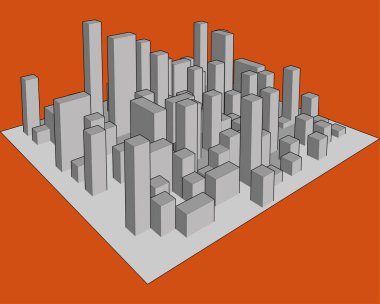 Kentsel illüstrasyon arkaplan tasarımı