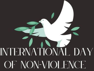 International Day of Non-Violence illustration design clipart