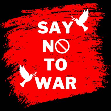 Say No To War illustration design clipart