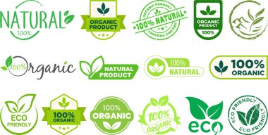 Organik logo koleksiyon vektör tasarımı