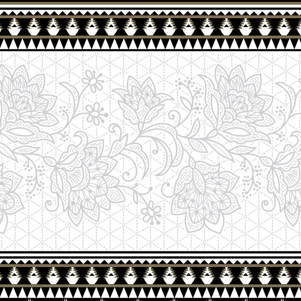 Kusursuz bir çiçek deseni. Çiçeksel elementler konturda