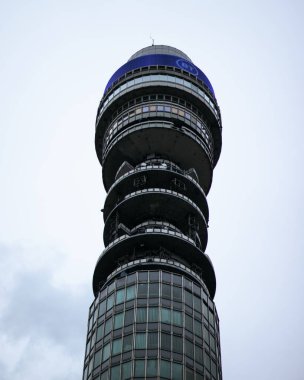 London, England, Apr 30 2023: BT Tower in London with a sky background view from below clipart