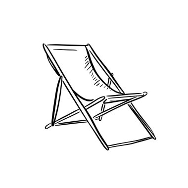 Siyah beyaz bir iskemle çizilmiş bir çizgi. Çeşitli kullanımlar için kusurlu bir stil.