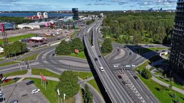 Yazın Haabersti Kavşağı 'nın İnsansız Hava Aracı: Tallinn, Estonya