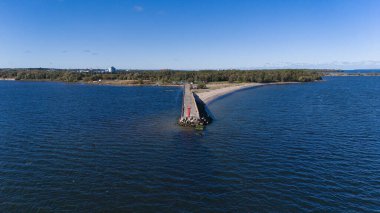 Aerial View of Paljassaare Pier and Lighthouse, Tallinn, Estonia