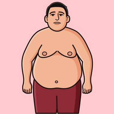 Şişman adamlar önlerine baktıklarında kendilerine güvenmiyorlar. Yağ dolu koca bir göbek gibiler. Abur cubur yüzünden diyete ihtiyaçları var.