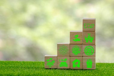 Çevresel etkiyi en aza indirmek için karbon emisyonunu azaltmak ve çevre dostu temiz iş kurmak için ESG veya CSR 'ye kurumsal kararlılık. Panorama Güvenliği