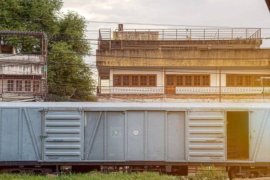 Chiang Mai, Thailand, old cargo car Photos at Chiang Mai Railway Station clipart