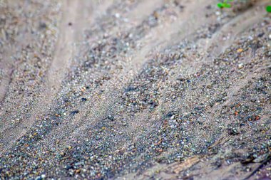 Kumsaldaki ayak izleri.