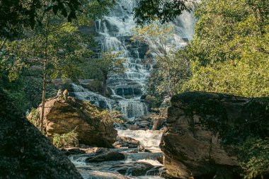 Mae Ya Waterfall Doi Inthanon Ulusal Parkı Tayland Chiang Mai.